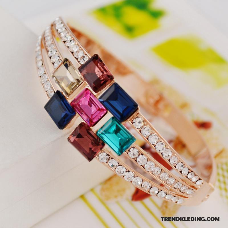 Armband Dames Lucky Armbanden Mode Accessoires Roze Gouden
