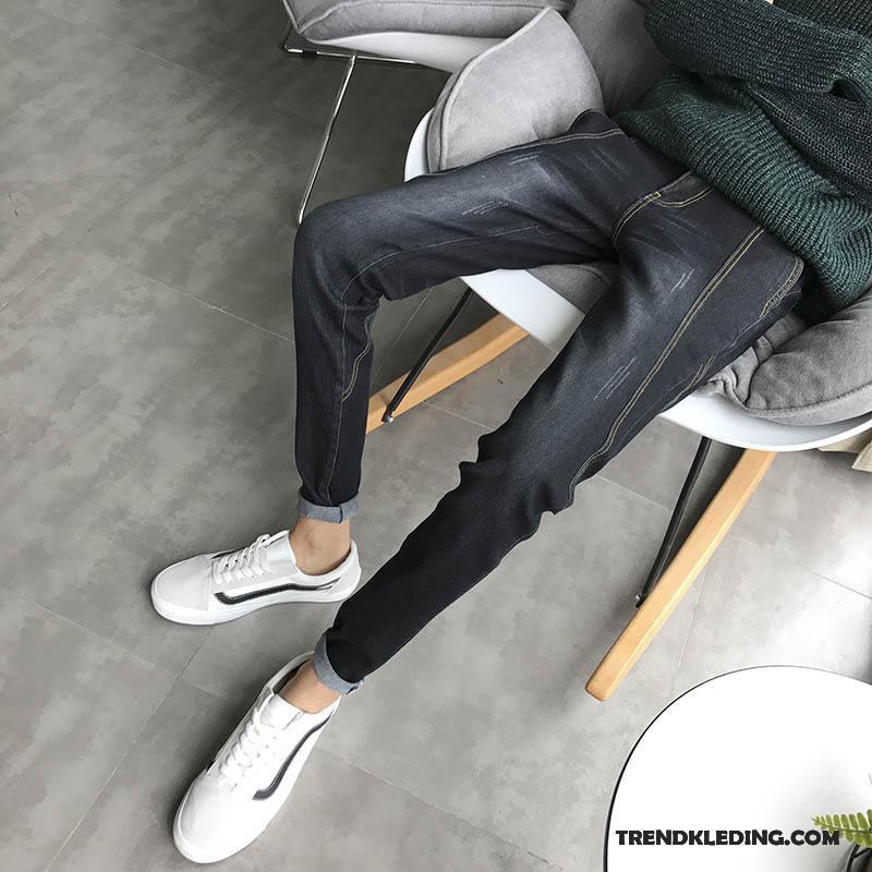 Spijkerbroek Heren Spijkerbroek Jeans Mini Jeugd Mannelijk Trend Nieuw Zwart Grijs