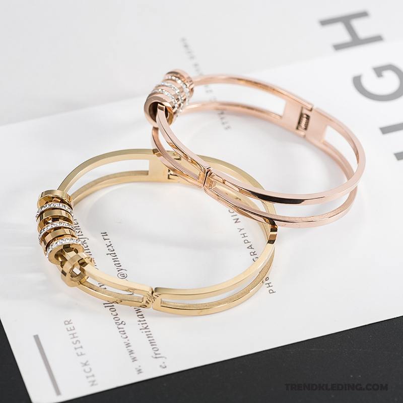 Armband Dames Alle Wedstrijden Accessoires Eenvoudig Armbanden Trend Persoonlijkheid Roze Gouden