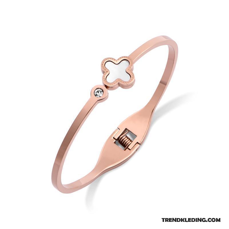 Armband Dames Armbanden Mode Eenvoudig Verjaardag Accessoires Roze Goud
