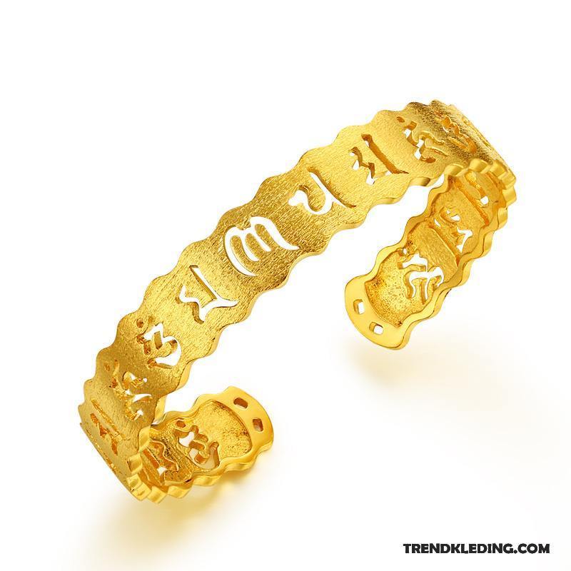 Armband Dames Eenvoudig Armbanden Groot Mode Hart Geel Gouden Beige