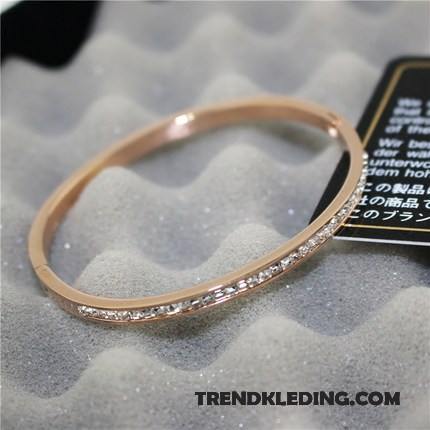 Armband Dames Kleur Trend Armbanden Accessoires Roze Gouden