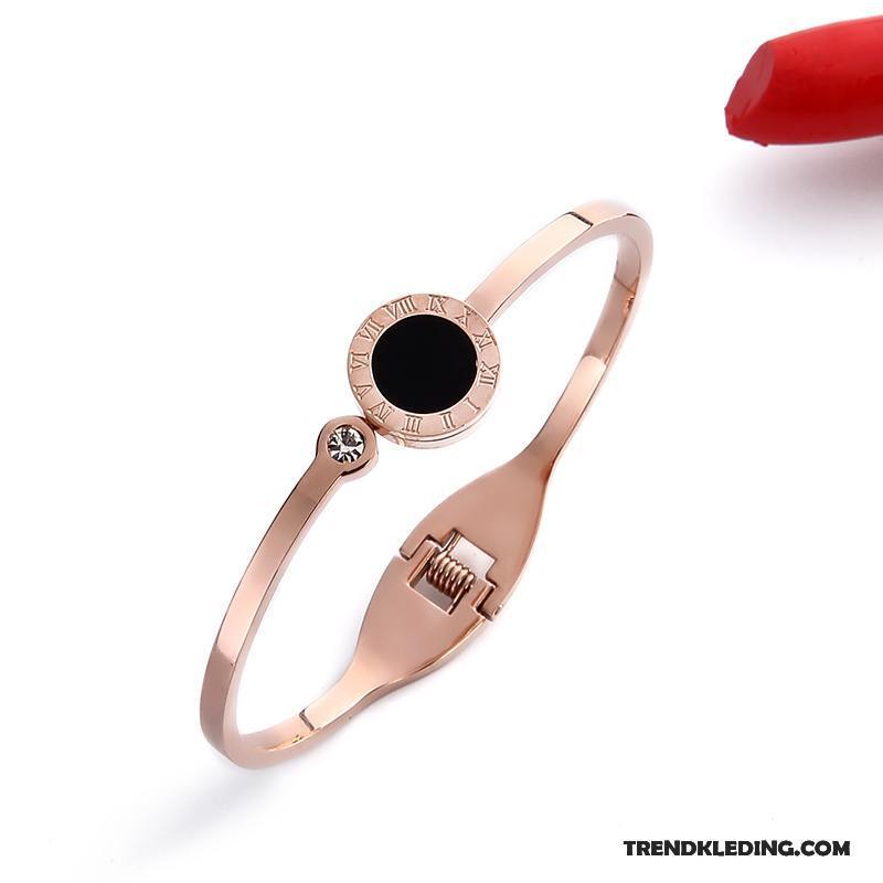 Armband Dames Mode Horloge Armbanden Accessoires Kleur Lovers Roze Gouden