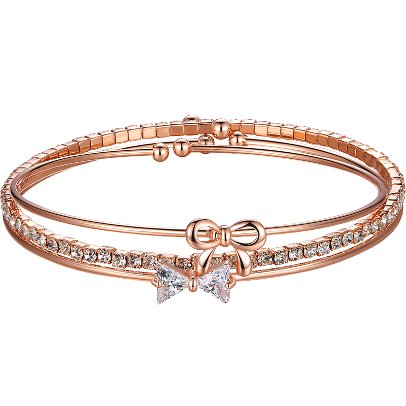 Armband Dames Trend Eenvoudig Fijne Mode Geschenk Accessoires Roze Gouden