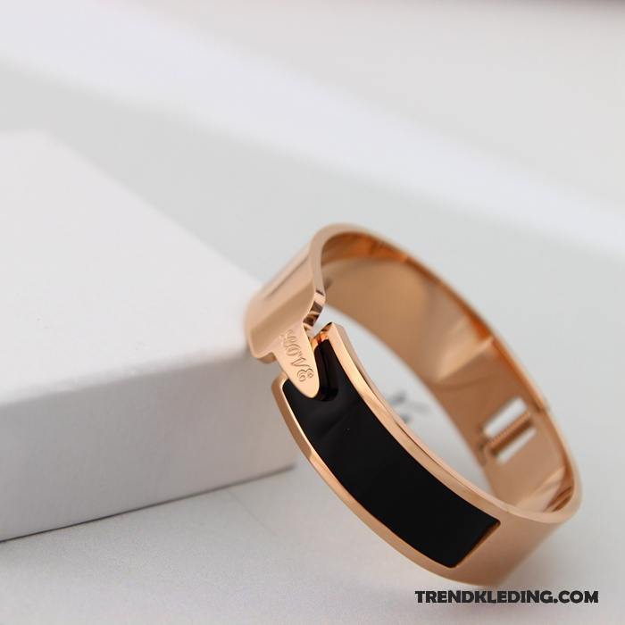 Armband Dames Veer Accessoires Horloge Eenvoudig Armbanden Roze Zwart Gouden