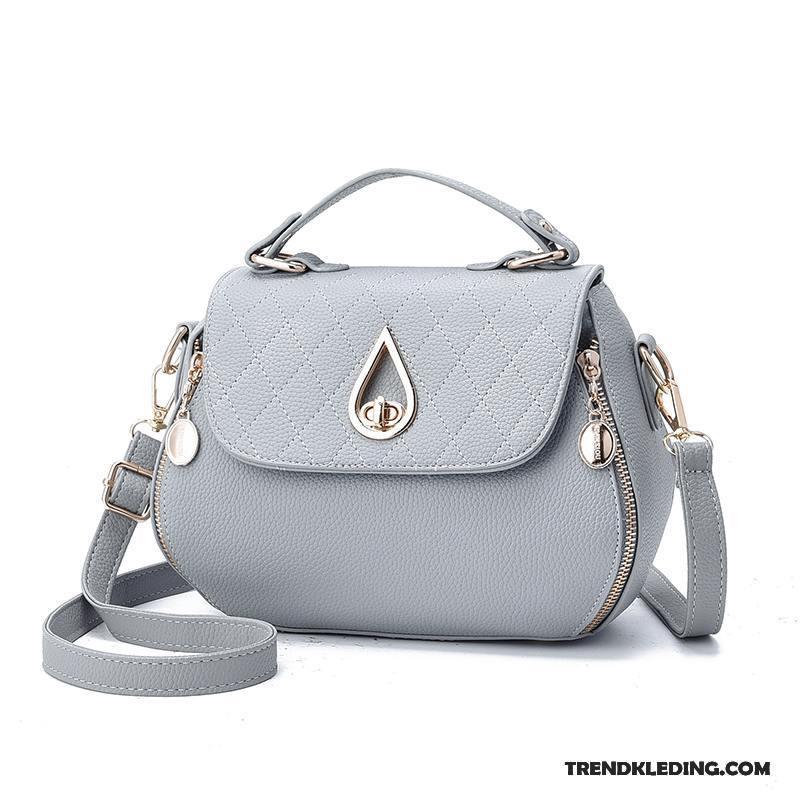 Handtas Dames Messenger Tas Mode Eenvoudig Mini Alle Wedstrijden Nieuw Lichtblauw
