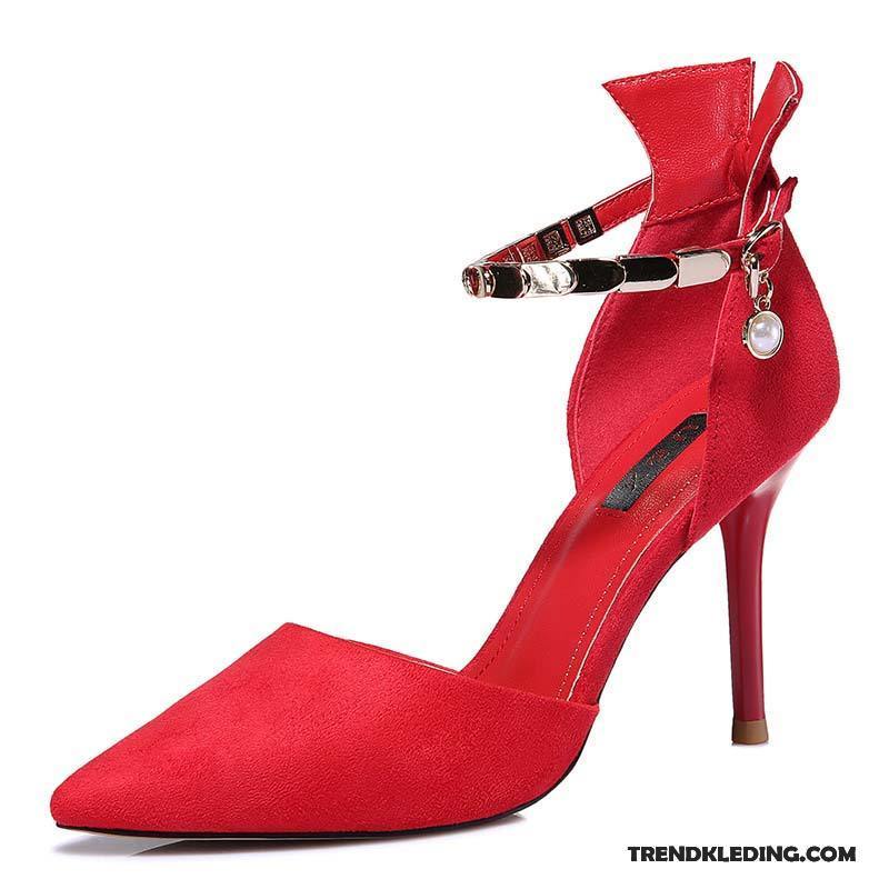Hoge Hakken Dames Sexy Schoenen Voorjaar Herfst Mode Vrouwen Rood