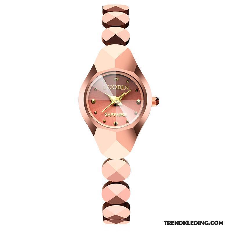 Horloge Dames Rondje Waterdicht Armbanden Quartz Horloge Echte Mode Gouden