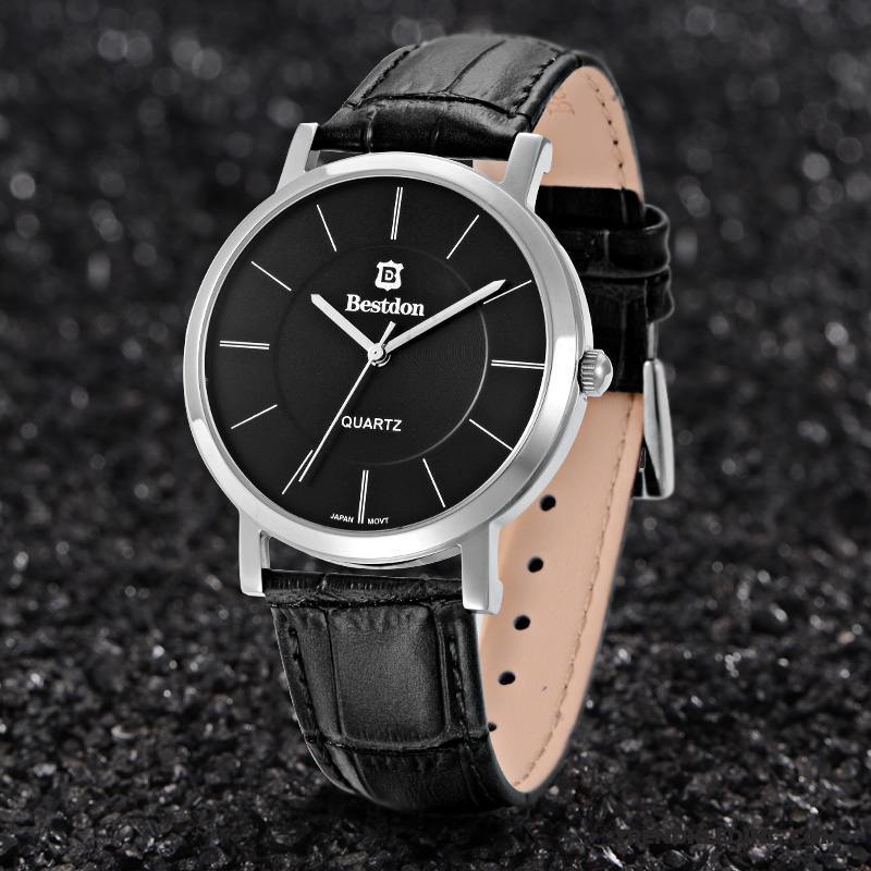 Horloge Heren Trend Eenvoudig Waterdicht Casual Mode Quartz Horloge Wit Zwart