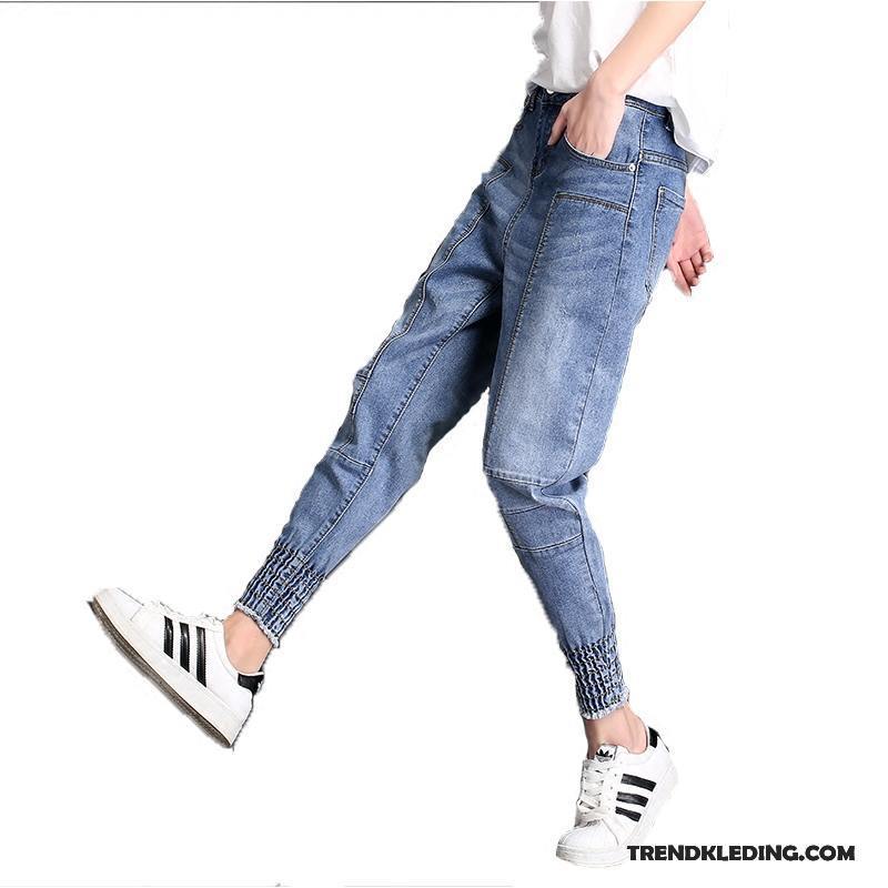 Spijkerbroek Dames Student Spijkerbroek Jeans Strak Losse Mini Trend Lichtblauw