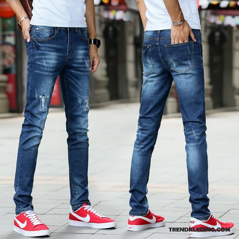 Spijkerbroek Heren Spijkerbroek Jeans Elastiek Trend Herfst Plus Kasjmier Winter Blauw