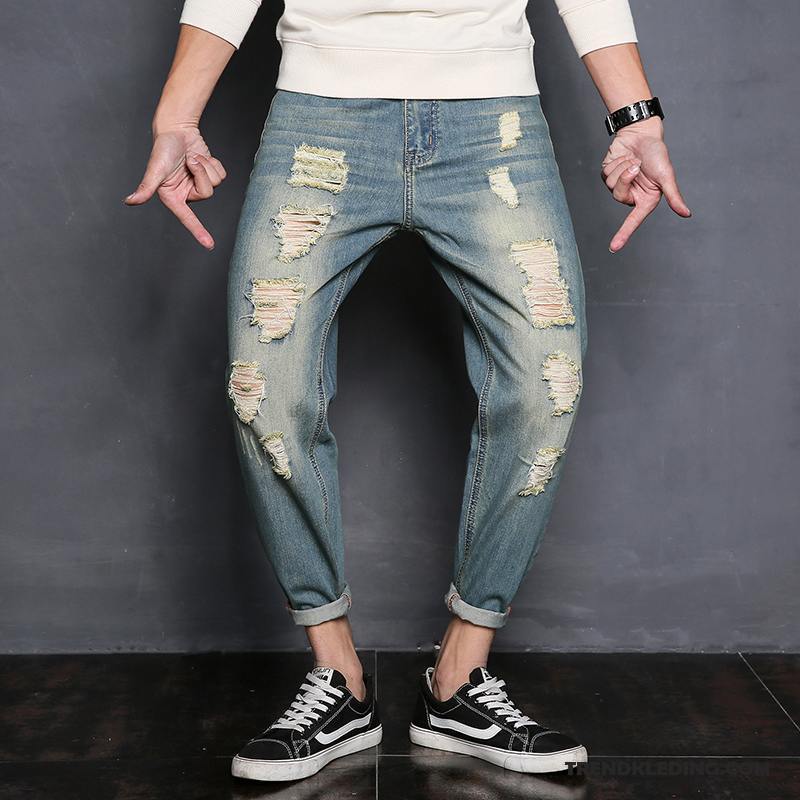 Spijkerbroek Heren Spijkerbroek Jeans Vintage Potlood Broek Casual Losse Grote Maten Blauw