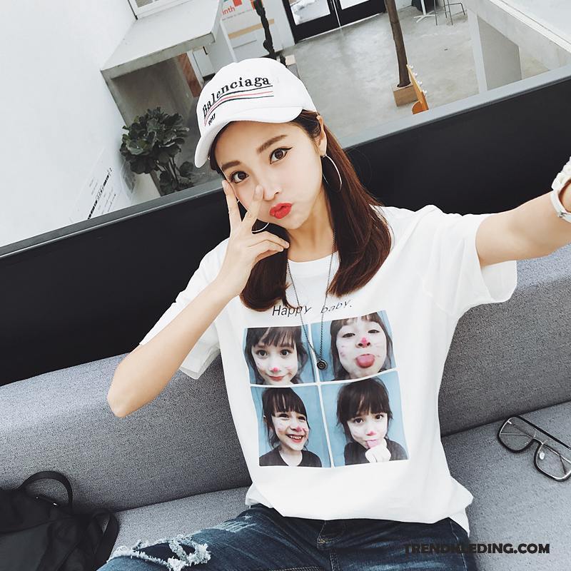 T-shirt Dames Voorjaar Student Lovers T-shirts Nieuw 2018 Wit Zwart