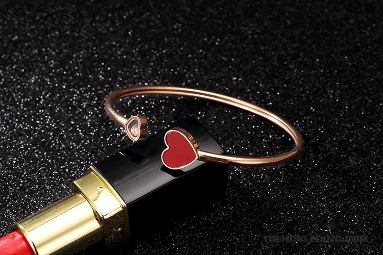 Armband Dames Accessoires Liefde Armbanden Elegante Student Persoonlijkheid Roze Gouden