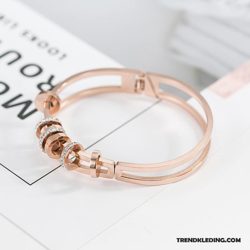 Armband Dames Alle Wedstrijden Accessoires Eenvoudig Armbanden Trend Persoonlijkheid Roze Gouden