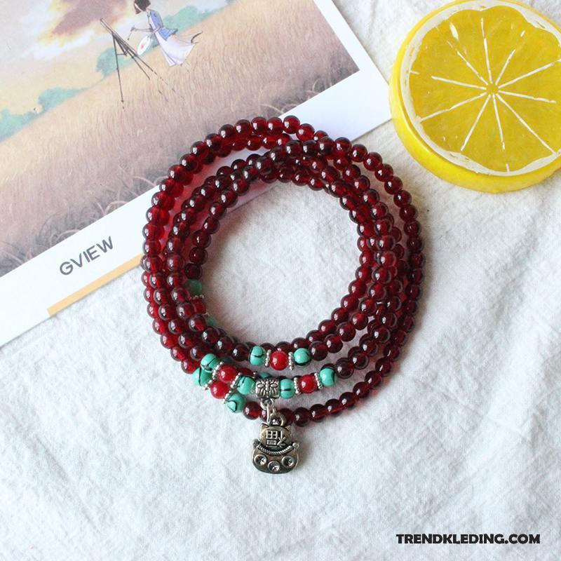Armband Dames Armbanden Meerlaags Eenvoudig Lovers Student Persoonlijkheid Rood
