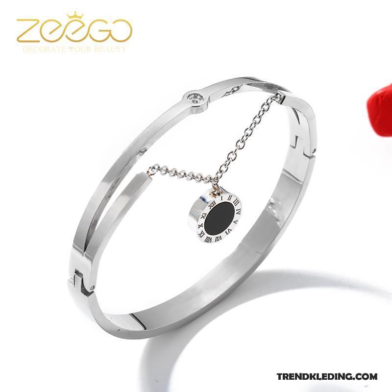 Armband Dames Eenvoudig Accessoires Armbanden Alle Wedstrijden Mode Roze Wit Zwart Goud