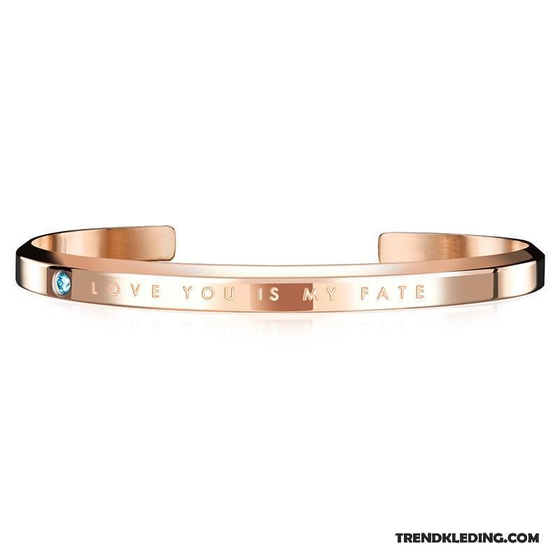 Armband Dames Geschenk Lovers Armbanden Heren Roze Zwart Goud