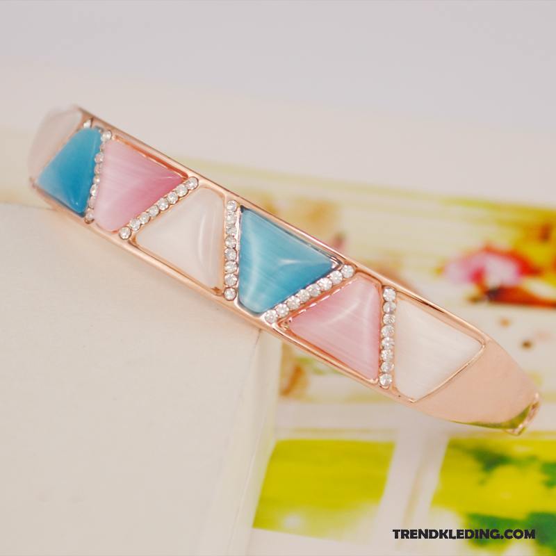 Armband Dames Lucky Armbanden Mode Accessoires Roze Gouden