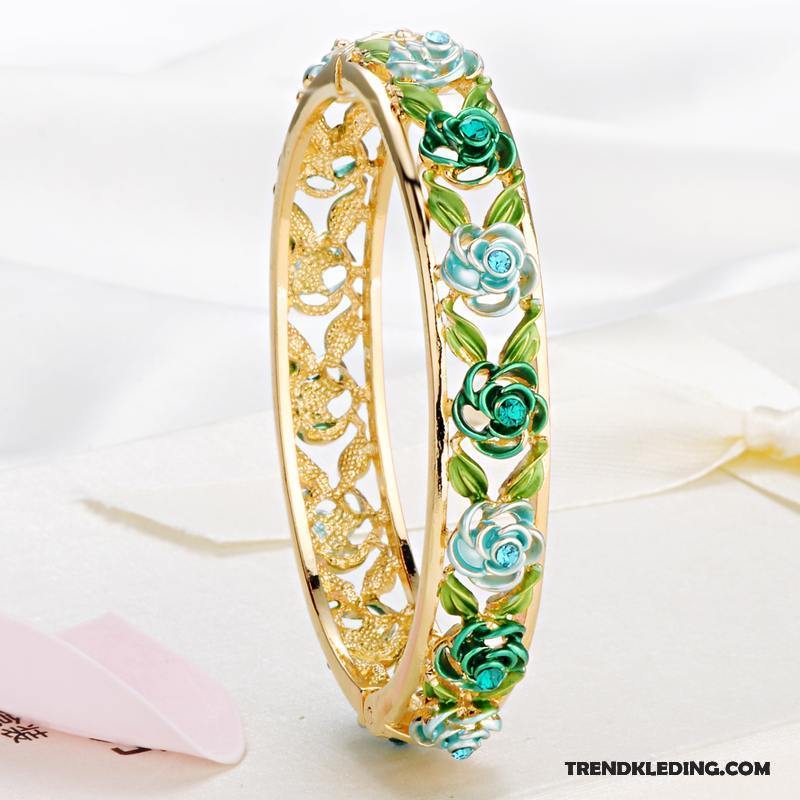 Armband Dames Strass Mode Armbanden Accessoires Fijne Kristal Gouden