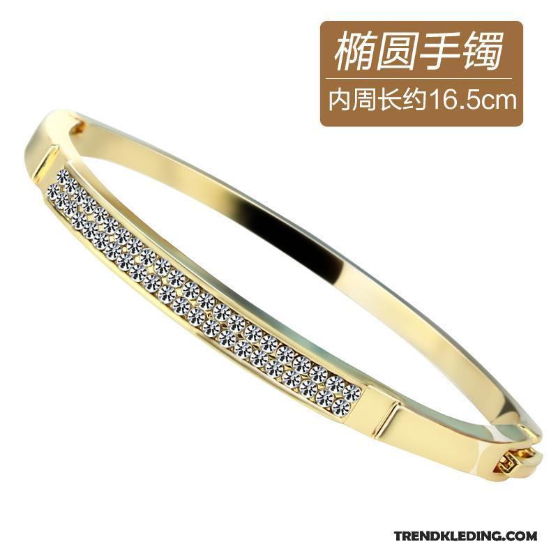 Armband Dames Trend Strass Armbanden Mode Eenvoudig Accessoires Gouden