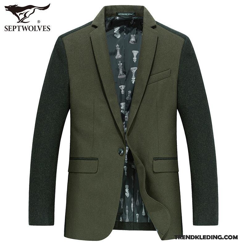 Blazer Heren Jeugd Wolf Casual Pak Jas Mannelijk Licht