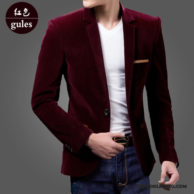 Blazer Heren Pak Slim Fit Winter Mooi Jack Herfst Zwart