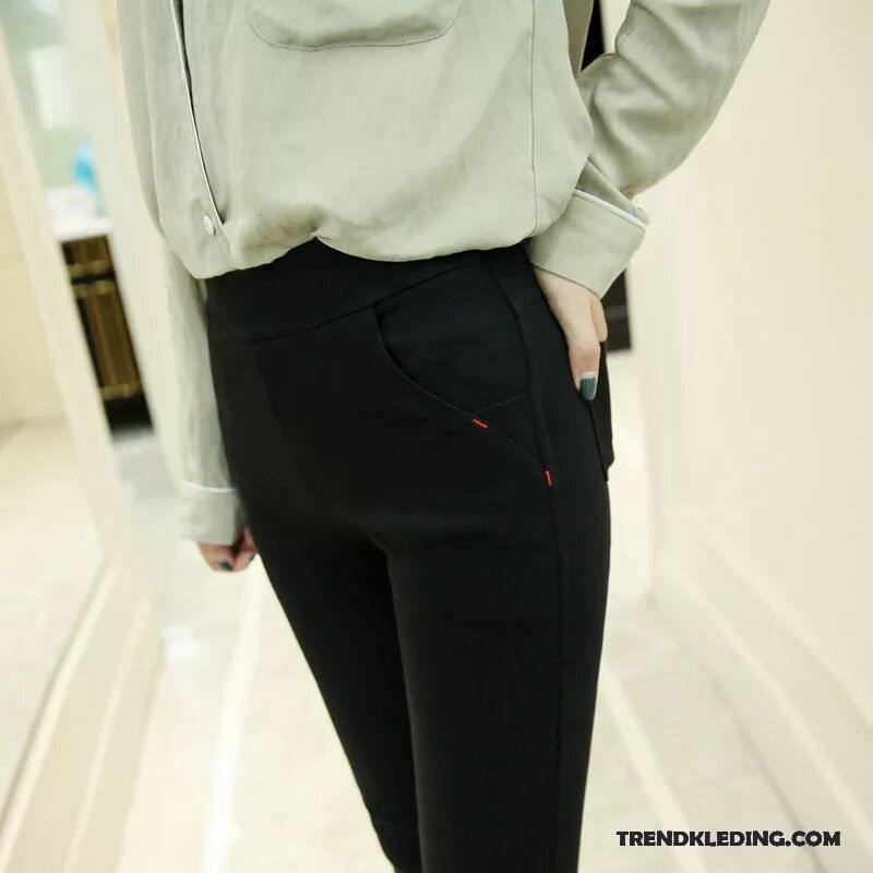 Broek Dames Voorjaar Herfst Mini Leggings Bovenkleding Skinny Zwart