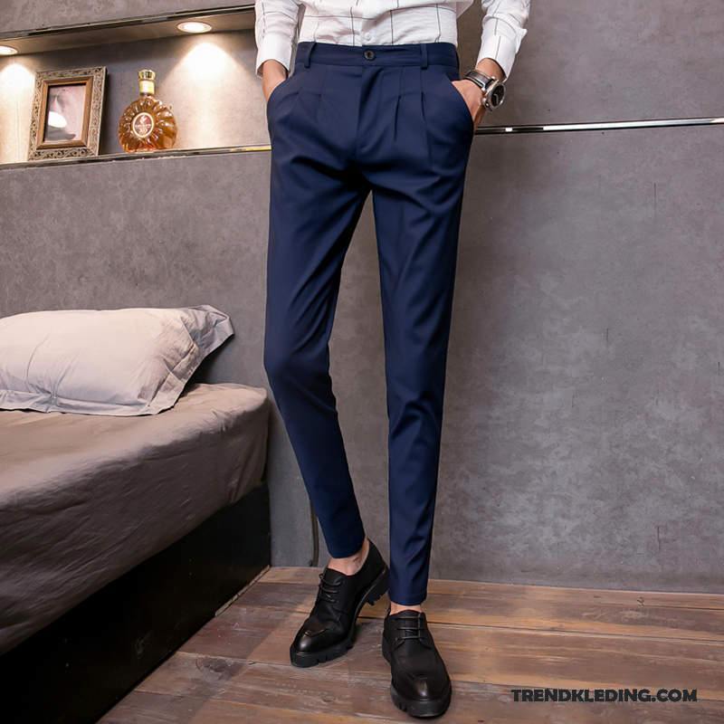 Broek Heren 2018 Casual Mini Trend Voorjaar Slim Fit Zwart