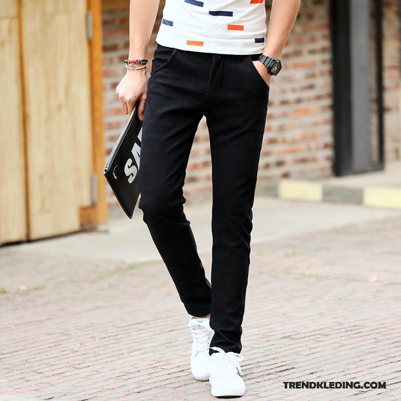 Broek Heren 2018 Mannelijk Slim Fit Potlood Broek Zomer Trend Kaki