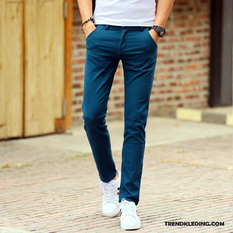 Broek Heren 2018 Mannelijk Slim Fit Potlood Broek Zomer Trend Kaki