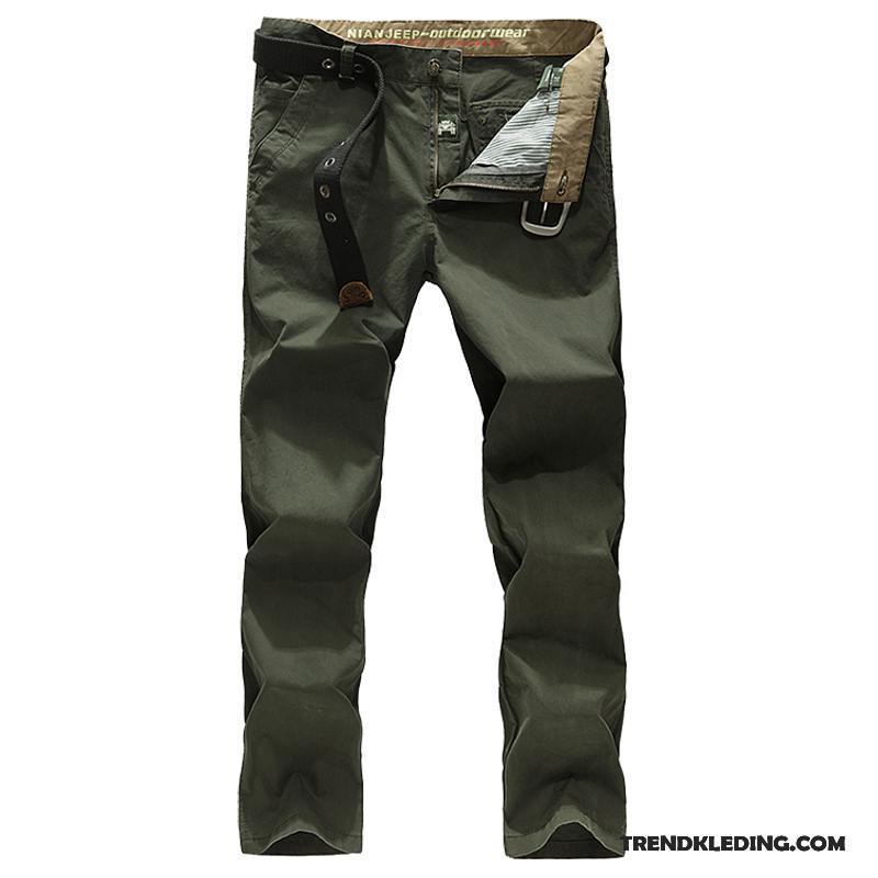 Broek Heren Casual Broek Cargo Broek Nieuw Losse Voorjaar Rechtdoor Kaki