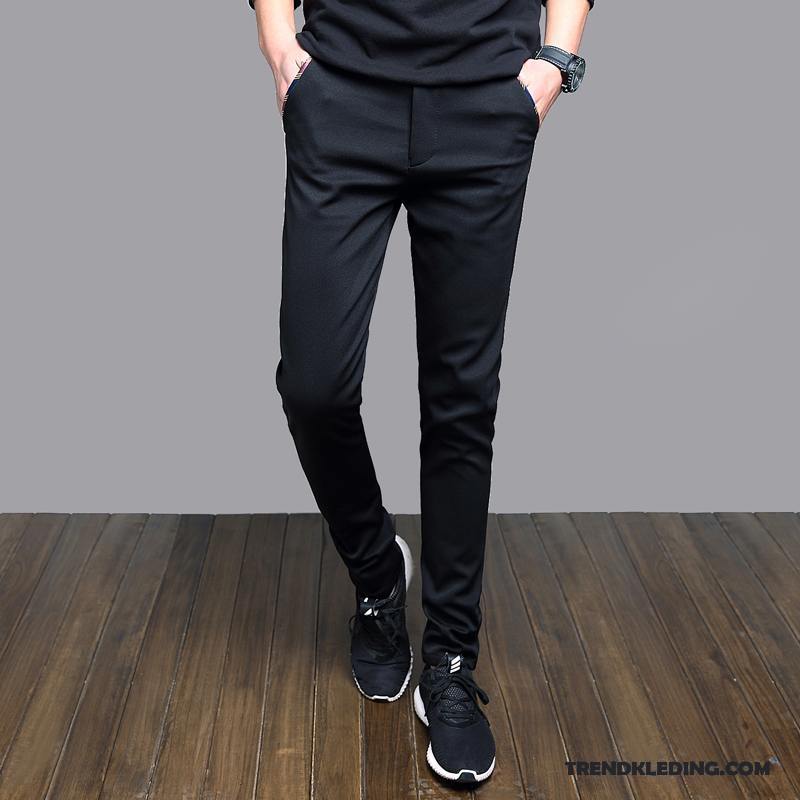 Broek Heren Elastiek Trend Sport Slim Fit Potlood Broek Harlan Zwart