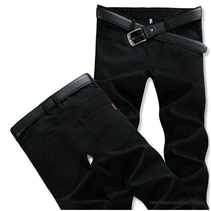 Broek Heren Losse Casual Broek Slim Fit Elastiek Lange Jeugd Zwart Grijs