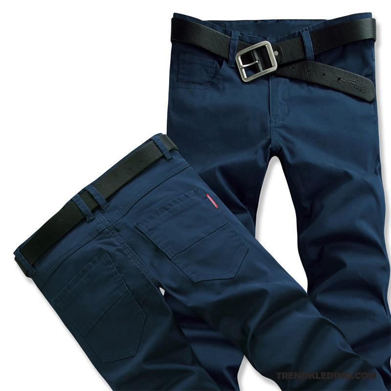 Broek Heren Losse Casual Broek Slim Fit Elastiek Lange Jeugd Zwart Grijs