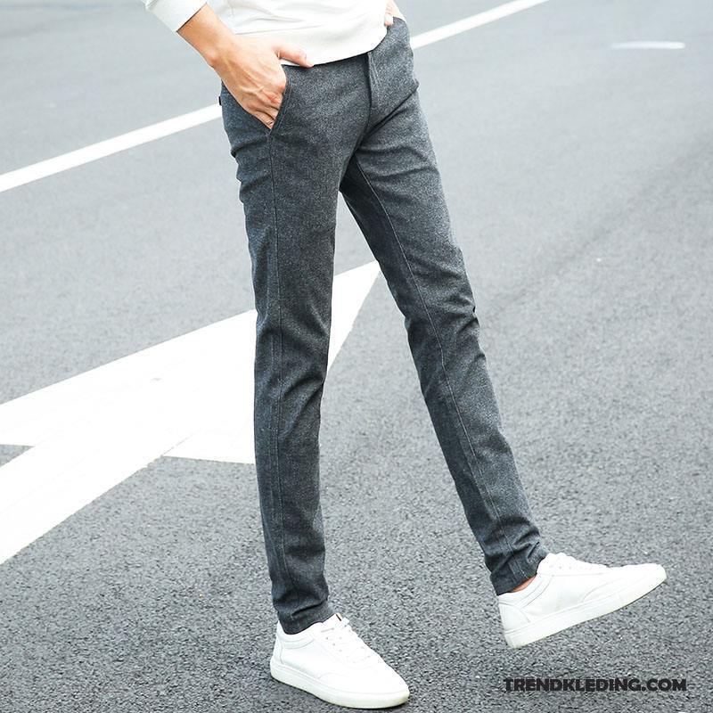 Broek Heren Slim Fit Nieuw 2018 Lange Mini Trend Grijs