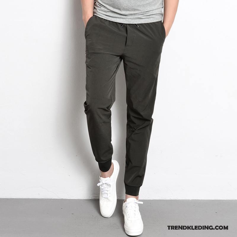 Broek Heren Slim Fit Trend Harlan Joggingbroek Strak Mannelijk Zwart