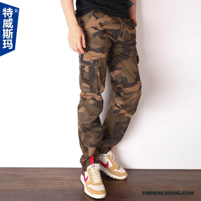 Cargobroek Heren Rechtdoor Cargo Broek Voorjaar Losse Joggingbroek Strak Camouflage Kleur