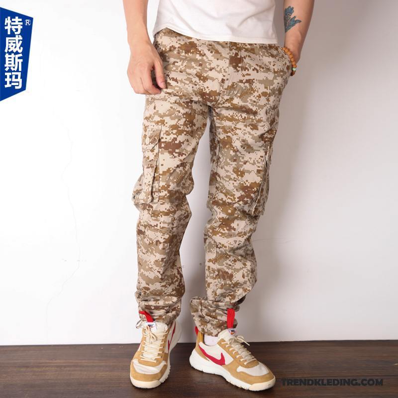 Cargobroek Heren Rechtdoor Cargo Broek Voorjaar Losse Joggingbroek Strak Camouflage Kleur