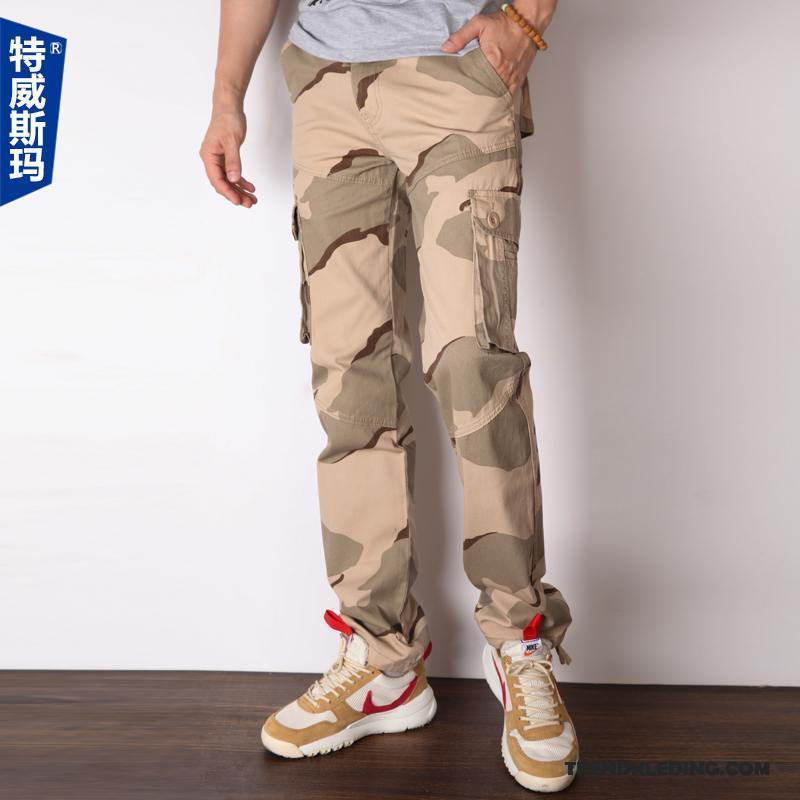 Cargobroek Heren Rechtdoor Cargo Broek Voorjaar Losse Joggingbroek Strak Camouflage Kleur