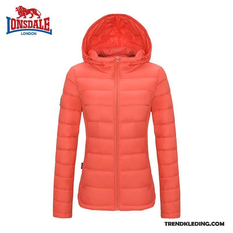 Donsjas Dames Lichte En Dun 2018 Warme Hoodie Kort Nieuw Oranje Geel