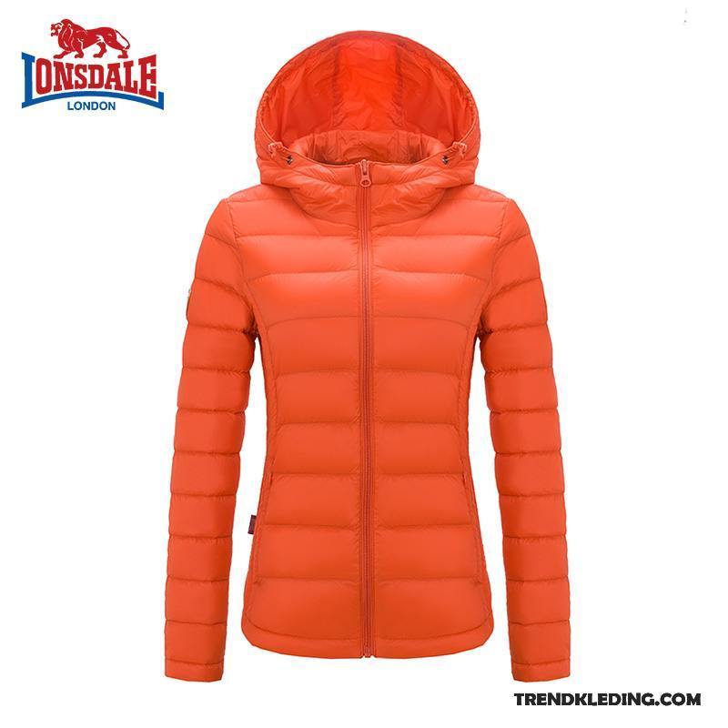 Donsjas Dames Lichte En Dun 2018 Warme Hoodie Kort Nieuw Oranje Geel