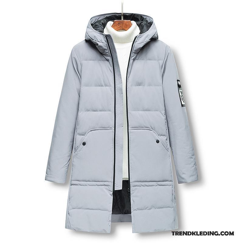 Donsjas Heren Winter Kleding Katoenen Jas Slim Fit Dikke Mooi Plus Kasjmier Wit