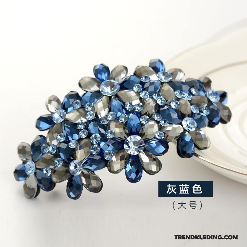 Haarspeld Dames Accessoires Volwassen Haarclip Gemiddelde Kristal Eenvoudig Blauw