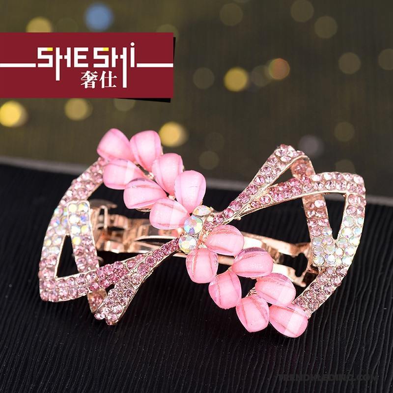Haarspeld Dames Haaraccessoires Paardenstaart Hoofdtooi Kleur Strass Klem Wit