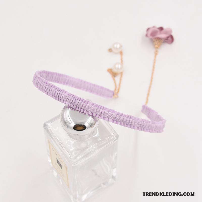 Haarspeld Dames Haarbanden Bloemen Ketting Zoet Fijne Haarclip Zwart