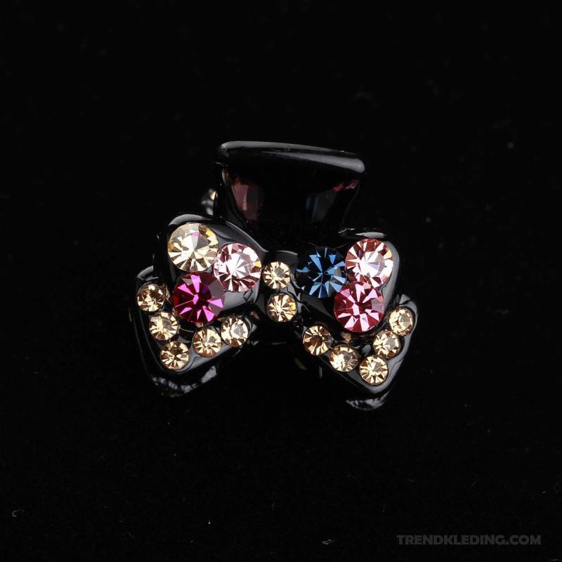 Haarspeld Dames Hoofdtooi Haaraccessoires Klem Mode Strass Mini Roze