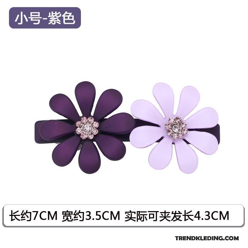 Haarspeld Dames Veerklemmen Mini Bloemen Hoofdtooi Nieuw Haarclip Purper