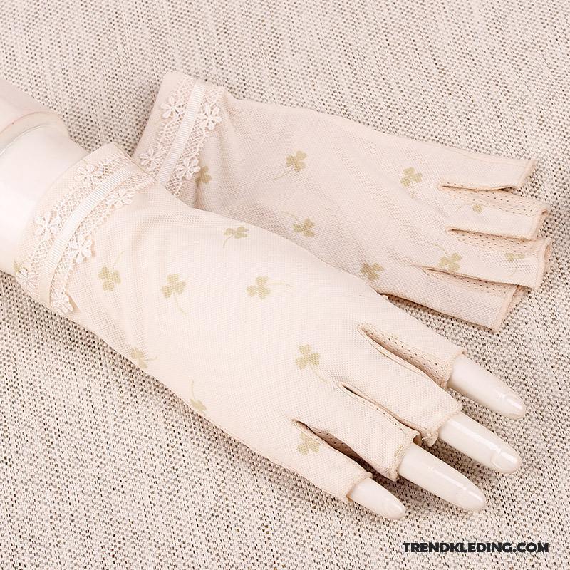 Handschoenen Dames Halve Vinger Herfst Dun Voorjaar Zomer Autorijden Zwart
