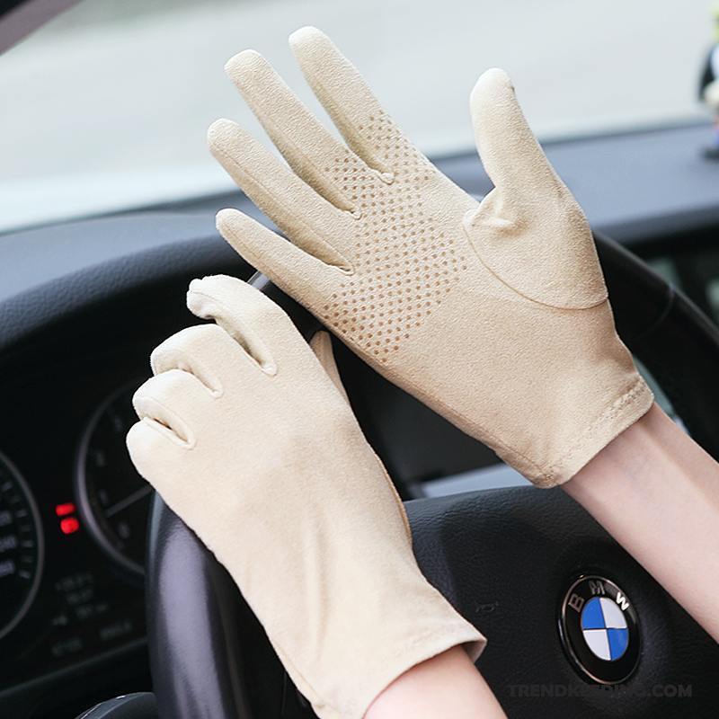 Handschoenen Heren Autorijden Kasjmier Absorbens Touchscreen Antislip Dames Groen